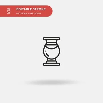 Vase Simple vector icon. Illustration symbol design template for web mobile U Stock Illustration