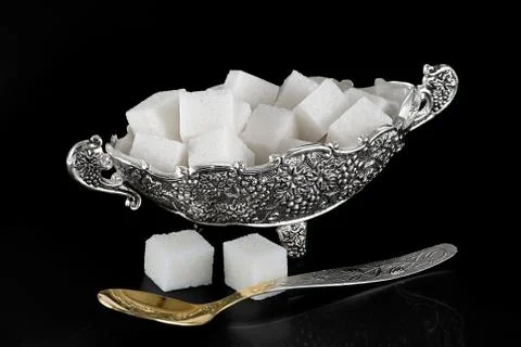 Vase with sugar Stock Photos