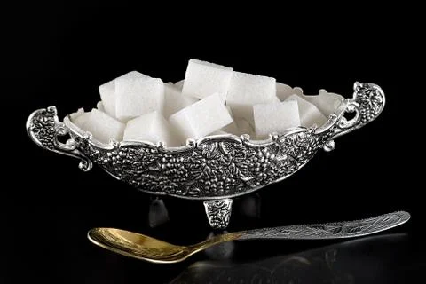 Vase with sugar Stock Photos