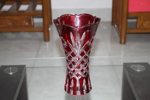 A vase is on the table. Stock Photos