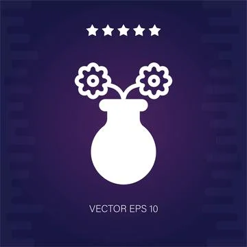Vase vector icon Illustration