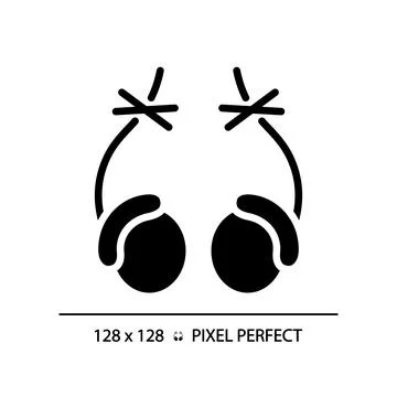 Vasectomy black glyph icon Stock Illustration
