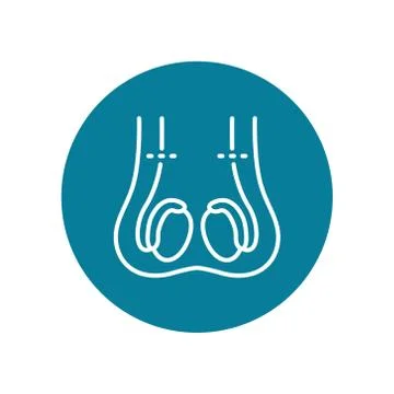 Vasectomy flat icon, vector color line illustration Stock Illustration