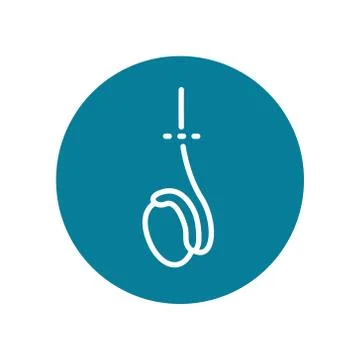 Vasectomy flat icon, vector color line illustration Stock Illustration