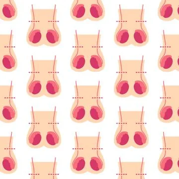 Vasectomy seamless pattern, vector color flat illustration Stock Illustration