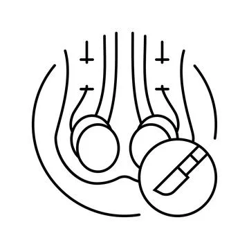 Vasectomy surgery line icon vector illustration Ilustração Stock