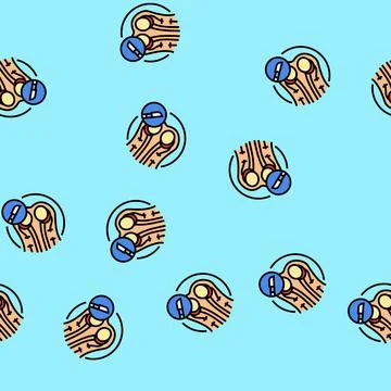 Vasectomy surgery vector seamless pattern Stock Illustration