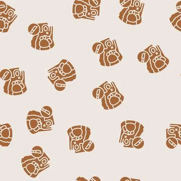 Vasectomy urology glyph seamless pattern 스톡 일러스트