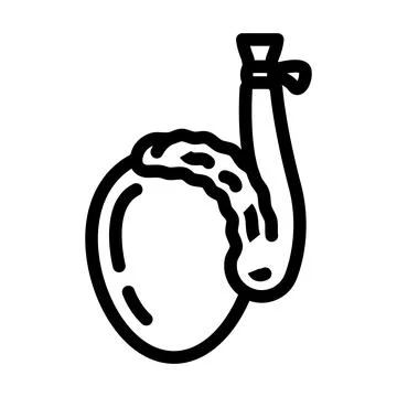 Vasectomy urology line icon vector illustration 스톡 일러스트