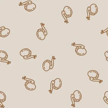 Vasectomy urology line vector seamless pattern 库存插图
