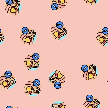 Vasectomy urology vector seamless pattern Stock Illustration