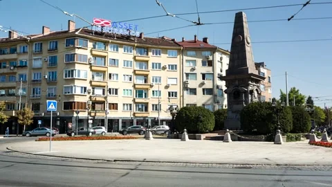 Vasil Levski Monument, Sofia, Bulgaria Stock Footage 148990430