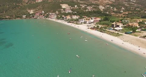 Vasiliki sandy beach Stock Footage 52356899