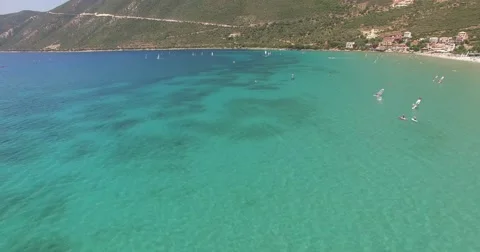 Vasiliki sandy beach Видео 52356930
