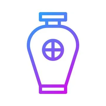 Vask icon gradient purple style chinese new year illustration vector perfect. Ilustración de archivo