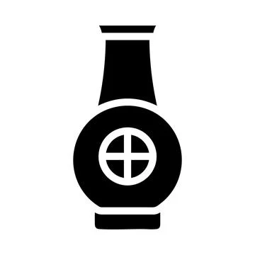 Vask icon solid style chinese new year illustration vector perfect. Stock Illustration