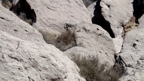 Vasquez Rocks 4K ease out parallel angled rocks V24297 Video stock 94739140