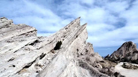 Vasquez Rocks 4K main rock formation north ease in V24317 Video stock 94746913