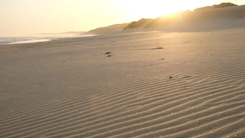 Vast Beach - Sunset track forward movement Vídeos de archivo 244687260