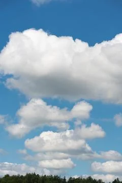 Vast blue sky dominates the frame Stock Photos