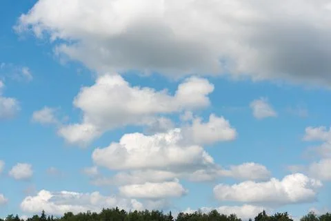 Vast blue sky dominates the frame Stock Photos
