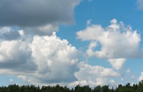 Vast blue sky dominates the frame Stock Photos