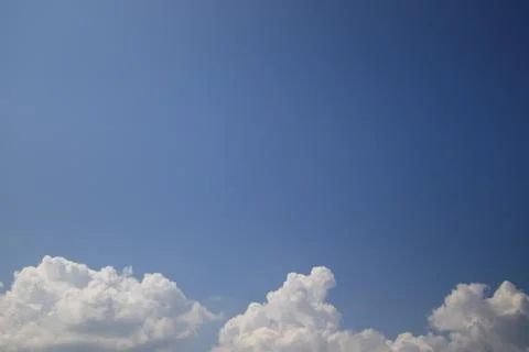 The vast bluesky and clouds for background,Clouds at the bottom of the image  Stock Photos