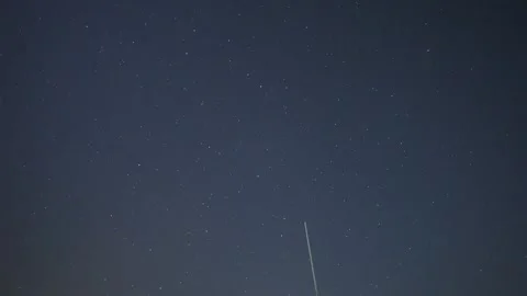 Vast Dark Blue Starry Night Sky with Many Twinkling Stars and Pole China Vidéo 338370524