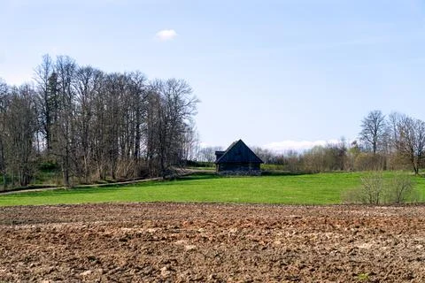Vast expanses of forests and fields in early spring.Endless spaces and wonder Stock Photos
