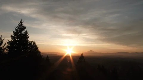 Vast Landscape Sunset Time Lapse In The Pacific Northwest Stock Footage 119440977