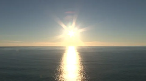 Vast Ocean Horizon Sunset Timelapse Stock Footage 44258752