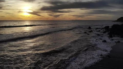 Vast Ocean sunset Stock Footage 297228395