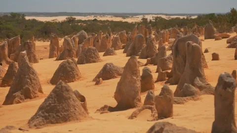 Vast Pinnacles Desert Landscape Stock Footage 315992073