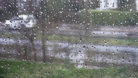 Vast rain on the window Stock Footage 104042779