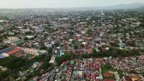 Vast Residential Spread with Varied Rooftops in Antipolo's Broadway Pines Stock Footage 333550166