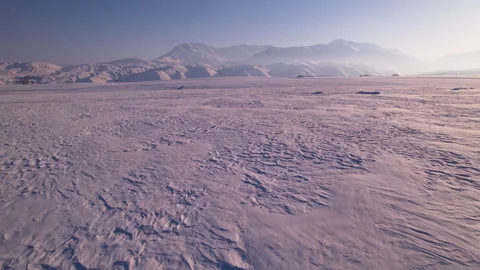 Vast snow covered fields, Turkey, jk01 Stock Footage 267014687