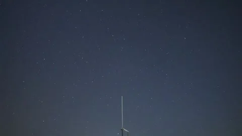 Vast Starry Night Sky with Many Bright Stars Over Antenna China Stock Footage 338370513