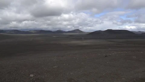 Vast Volcanic Landscape in the Remote Highlands of Iceland Stock Footage 339962361