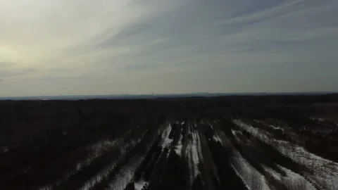Vast winter landscape tracking shot Stock Footage 150106099
