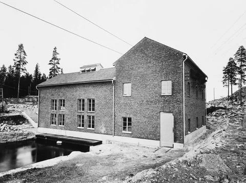 Västgöthythythte s power station. Power station building May 1924. Copyrig. Fotos de archivo