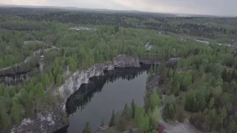 The vastness of forests and a lake. Stock Footage 149108411