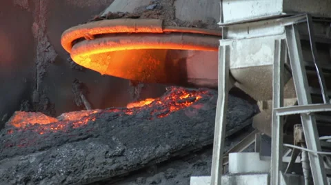 A vat of hot iron Stock Footage 56071542