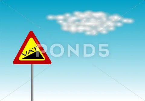 Vat increase sign Stock Illustration