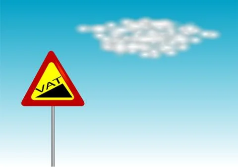 Vat increase sign Stock Illustration