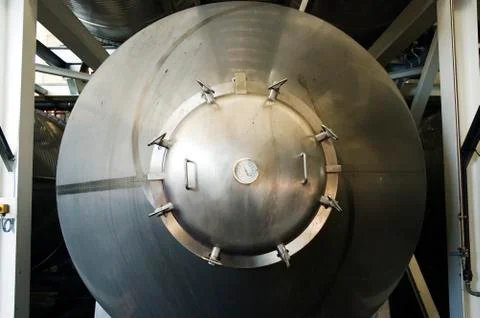 Vat in a modern cellar Stock Photos