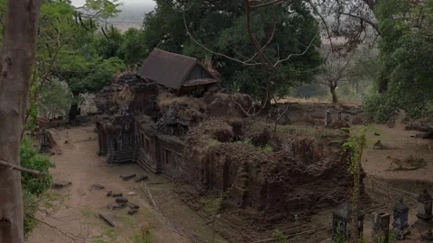 Vat Phou Main Sanctuary High View Stock Footage 339641298
