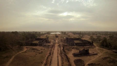 Vat Phou Temple Area From Above (Laos) Video stock 74202910