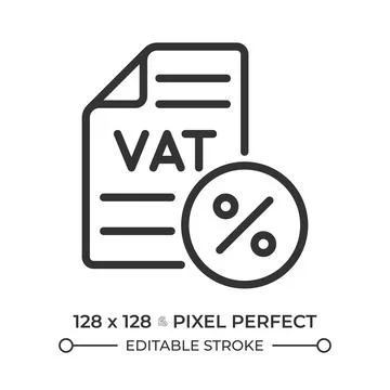 Vat pixel perfect line icon Stockillustratie