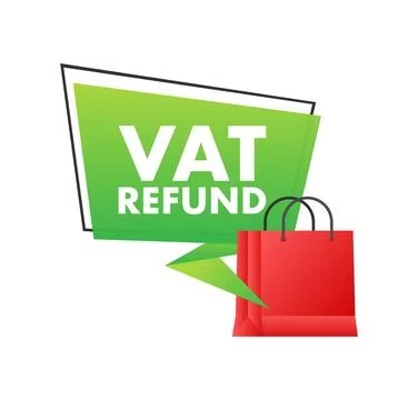 VAT refund. Tax return free. Vector stock illustration Illustrazione stock