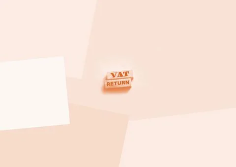 VAT return text Value Added Tax return on wooden blocks. Financial concept Stock Photos